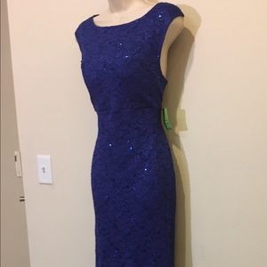 Royal Blue Sequin Cocktail Mermaid Gown